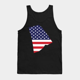 Rhode Island State Shape Flag Background Tank Top